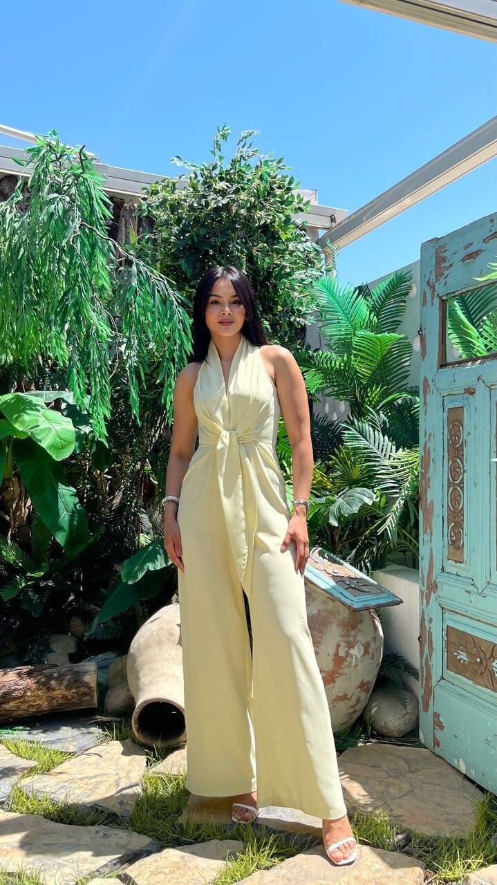 3551-SARI ÖNDEN BAĞLAMALI TULUM