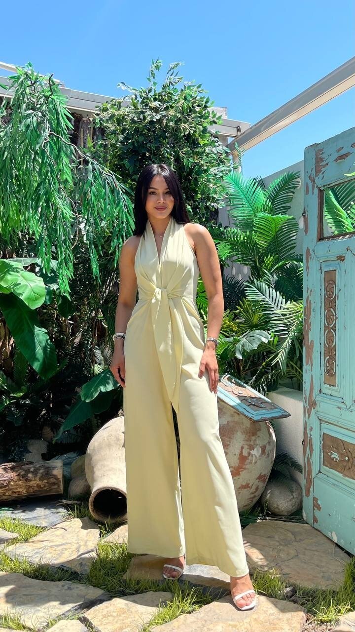 3551-SARI ÖNDEN BAĞLAMALI TULUM