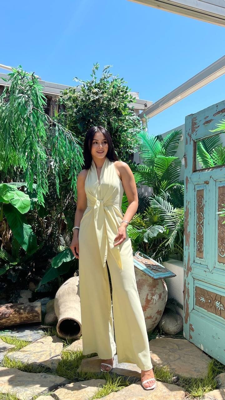 3551-SARI ÖNDEN BAĞLAMALI TULUM