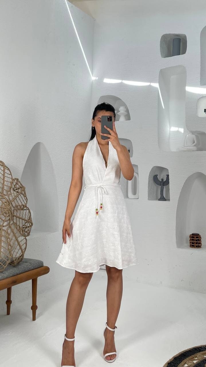 3553-SIFIR KOL FİSTO KEMERLİ ELBİSE