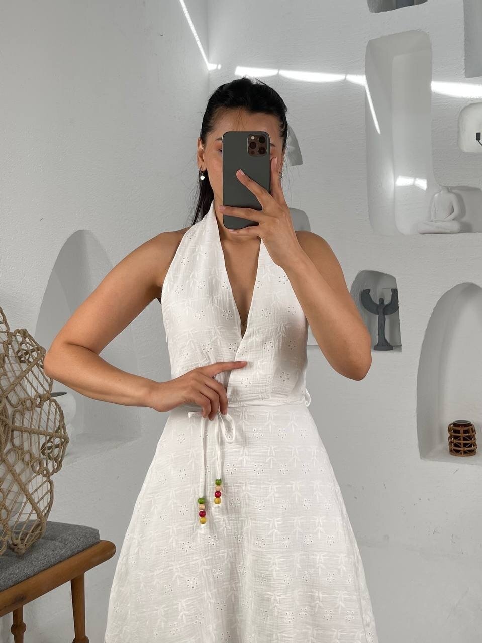 3553-SIFIR KOL FİSTO KEMERLİ ELBİSE