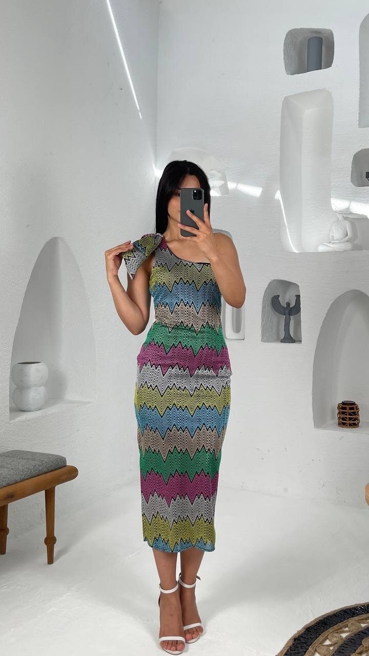 3556-ÖRME TÜL ELBİSE