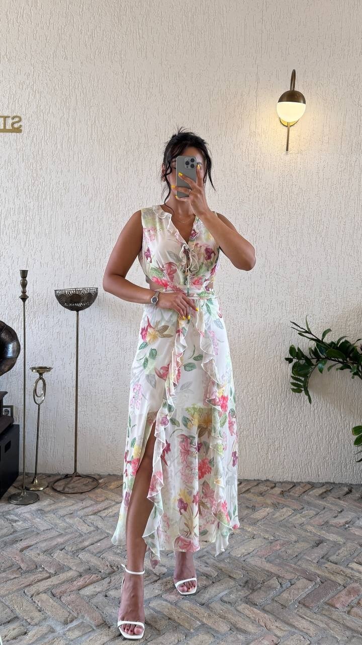 3788-YEŞİL KIRMIZI DESEN FIRFIRLI ELBSE