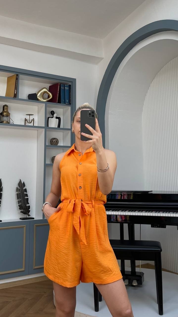 3791-TURUNU DÜĞMELİ ŞORT TULUM