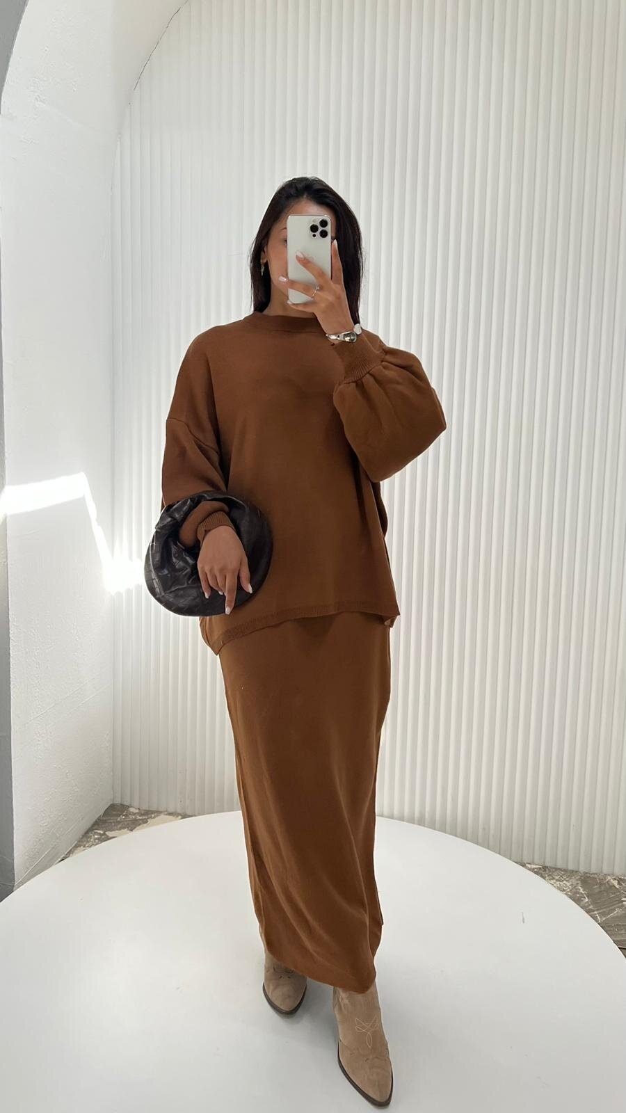 CAMEL BALON KOL ETEKLİ TAKIM