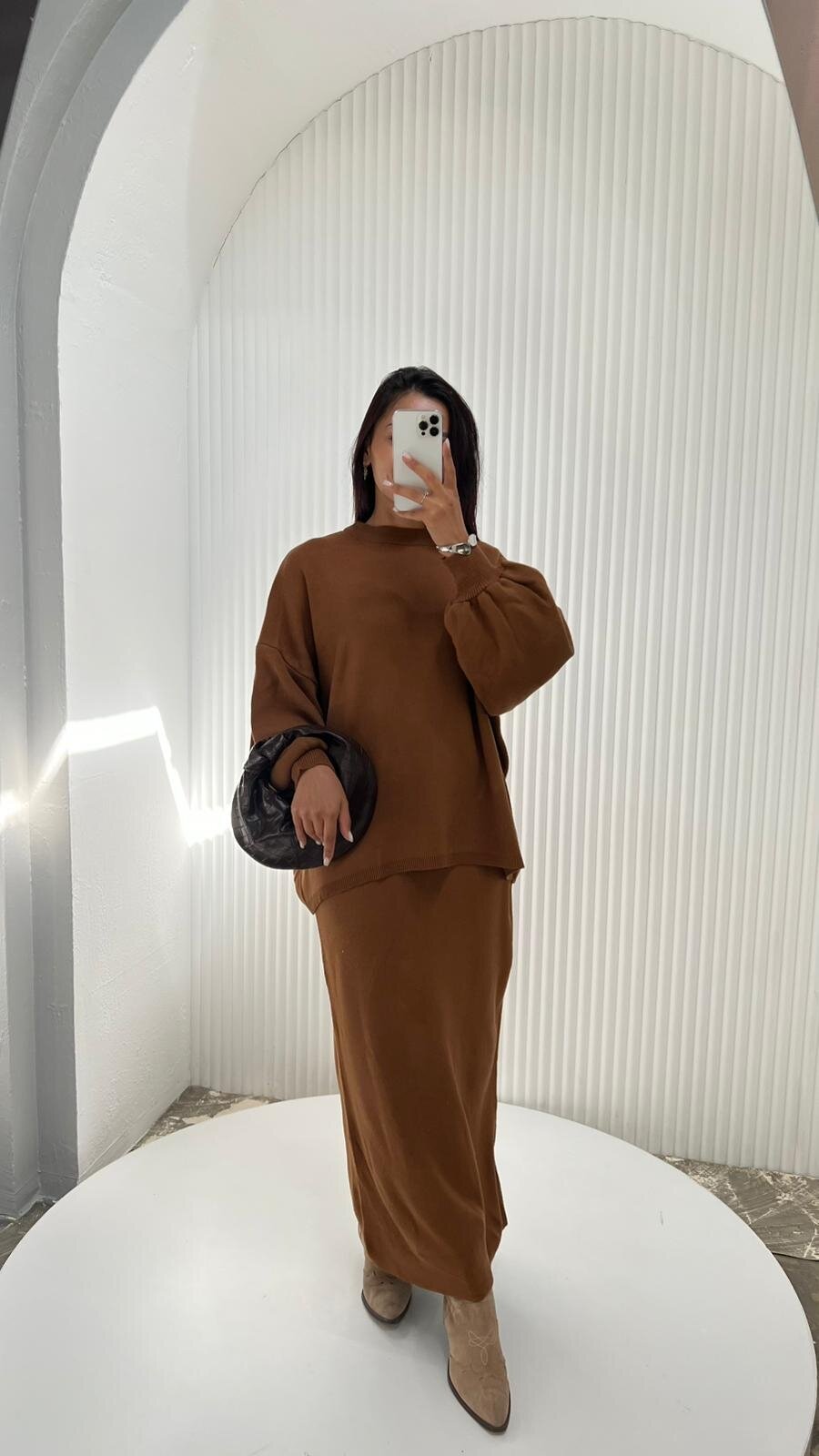 CAMEL BALON KOL ETEKLİ TAKIM