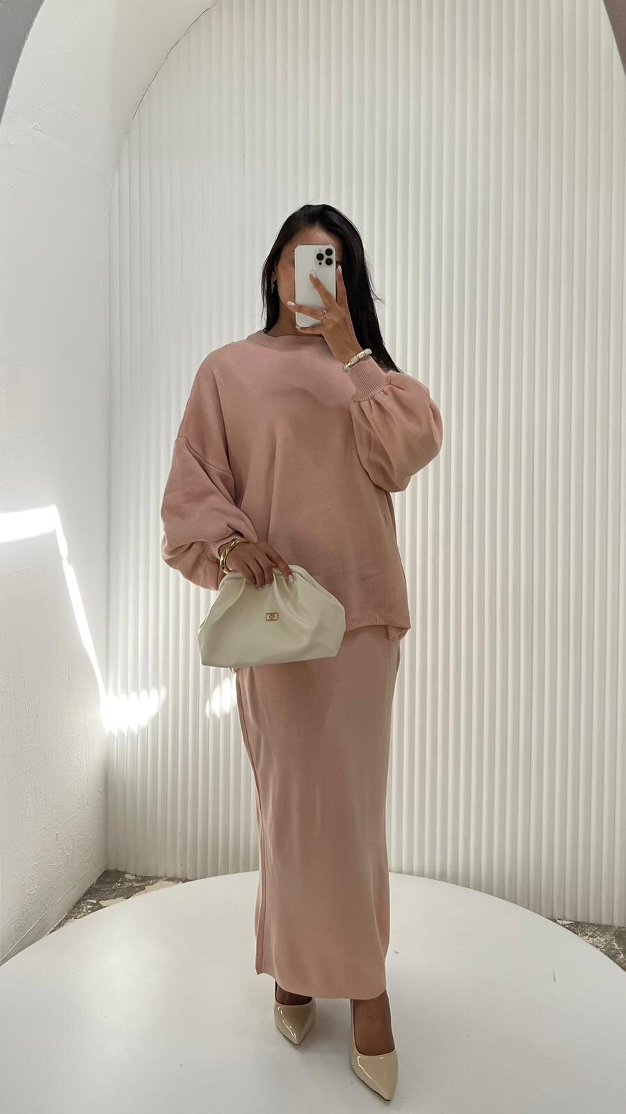 PUDRA BALON KOL ETEKLİ TAKIM