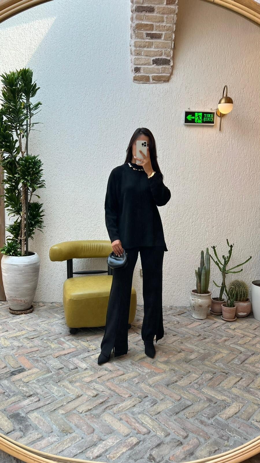 SİYAH ŞERİT DETAY TRİKO TAKIM