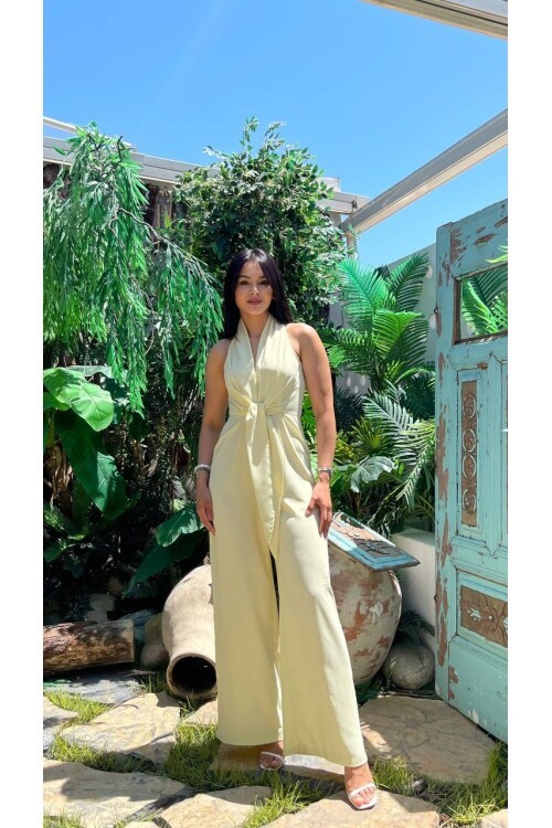 3551-SARI ÖNDEN BAĞLAMALI TULUM